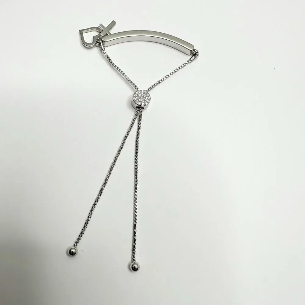 Beyond Bless Swarovski Element Silver Plated Cross Slider Bracelet - Picture 6 of 8